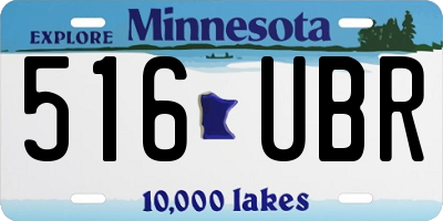 MN license plate 516UBR
