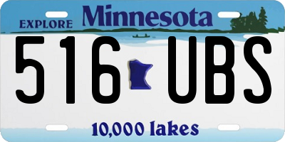 MN license plate 516UBS