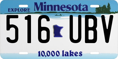 MN license plate 516UBV