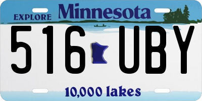 MN license plate 516UBY