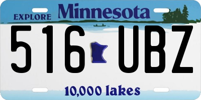 MN license plate 516UBZ