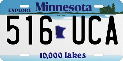 MN license plate 516UCA