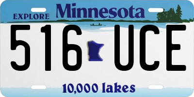 MN license plate 516UCE