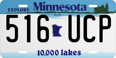MN license plate 516UCP