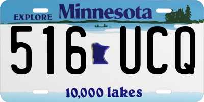 MN license plate 516UCQ