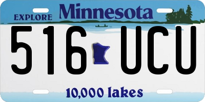 MN license plate 516UCU