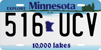 MN license plate 516UCV