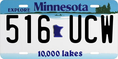 MN license plate 516UCW