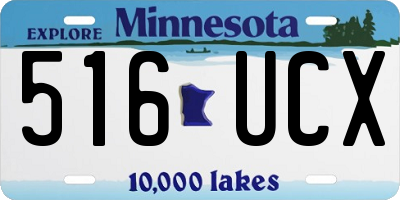 MN license plate 516UCX