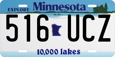 MN license plate 516UCZ