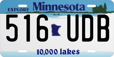 MN license plate 516UDB