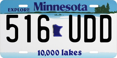 MN license plate 516UDD