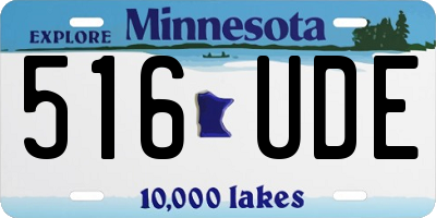 MN license plate 516UDE