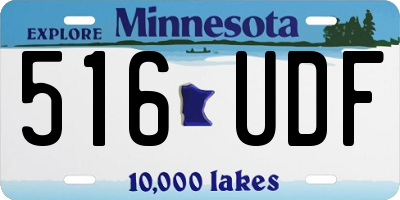 MN license plate 516UDF