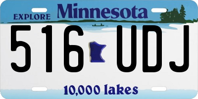 MN license plate 516UDJ