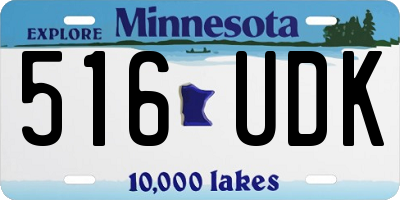 MN license plate 516UDK
