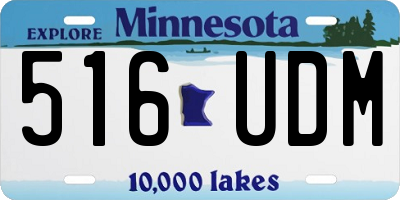 MN license plate 516UDM