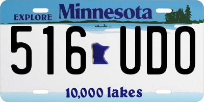 MN license plate 516UDO