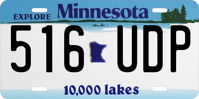 MN license plate 516UDP