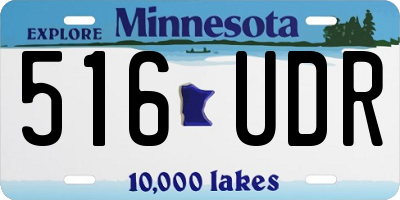 MN license plate 516UDR