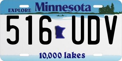 MN license plate 516UDV