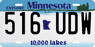 MN license plate 516UDW