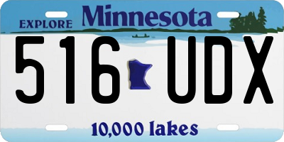 MN license plate 516UDX