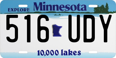 MN license plate 516UDY