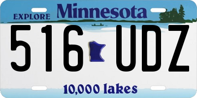 MN license plate 516UDZ