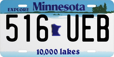 MN license plate 516UEB