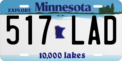 MN license plate 517LAD