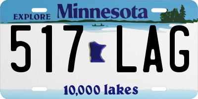 MN license plate 517LAG