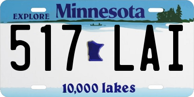 MN license plate 517LAI