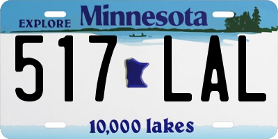 MN license plate 517LAL