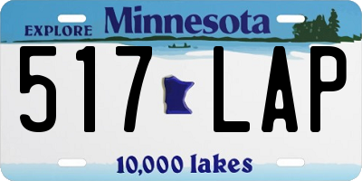 MN license plate 517LAP