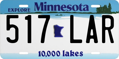 MN license plate 517LAR