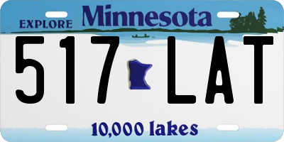 MN license plate 517LAT