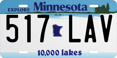 MN license plate 517LAV