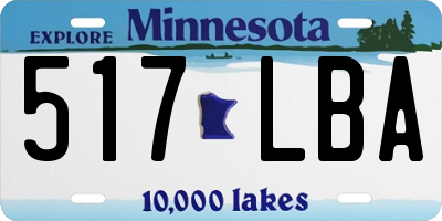 MN license plate 517LBA