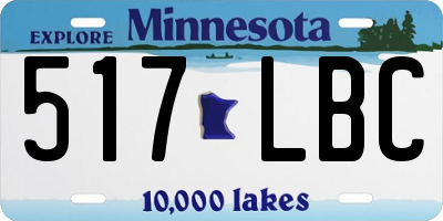 MN license plate 517LBC