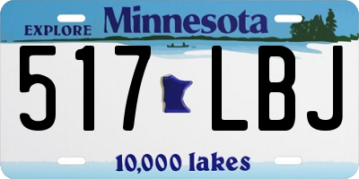 MN license plate 517LBJ