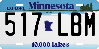 MN license plate 517LBM