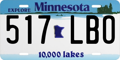 MN license plate 517LBO