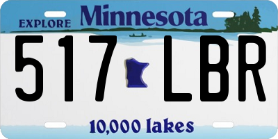 MN license plate 517LBR