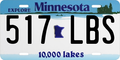 MN license plate 517LBS