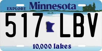 MN license plate 517LBV