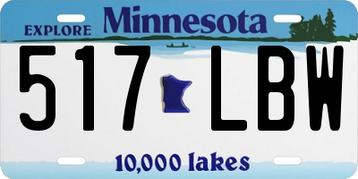 MN license plate 517LBW
