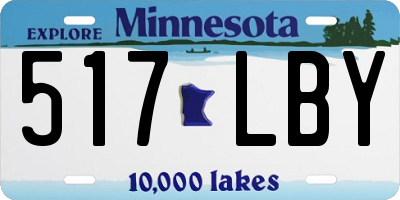 MN license plate 517LBY