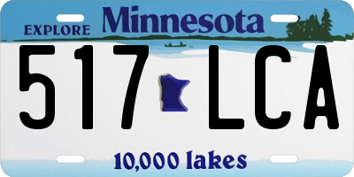 MN license plate 517LCA