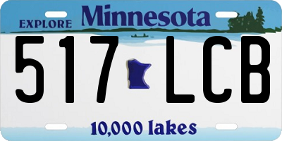 MN license plate 517LCB